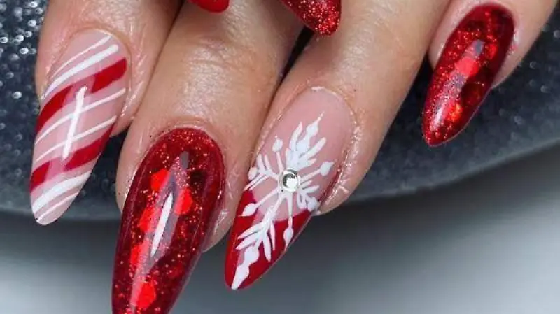 navidad uñas